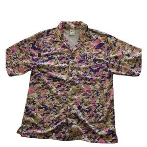 Nike Dri-FIT Trek Division Camo Mesh Button Up Shirt Men's Size S